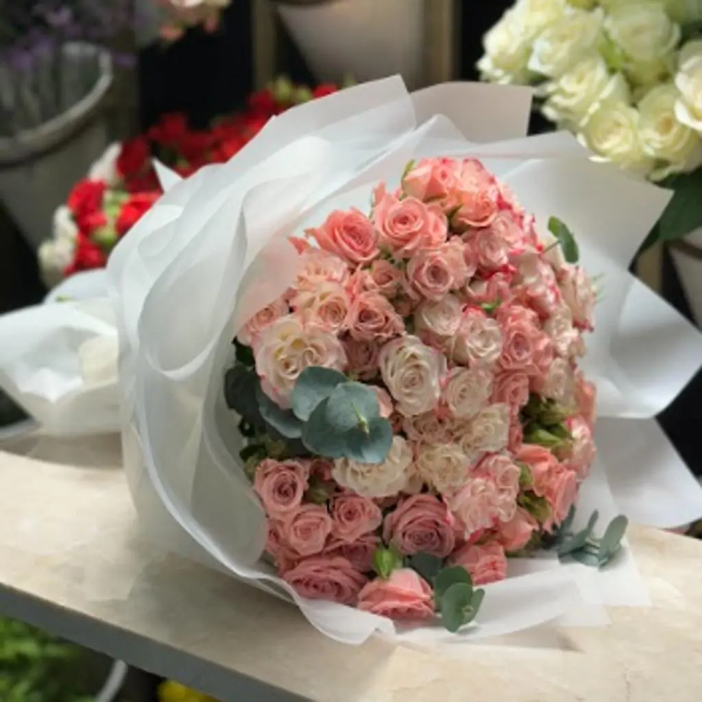 Mixed Baby Pink Rose Bouquet